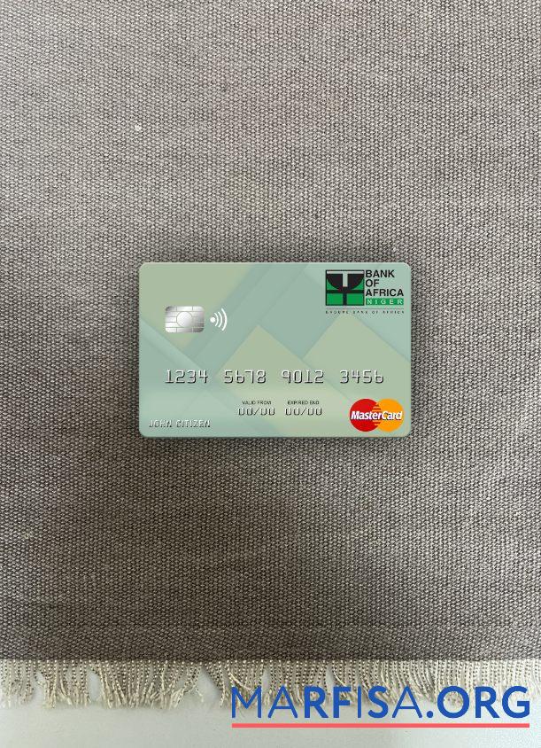 Blank Niger Bank of Africa mastercard photolook front real example